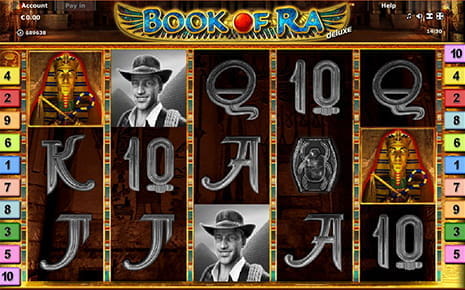 Beim Book of Ra Slot von Novoline wurden zehn Freispiele gewonnen.