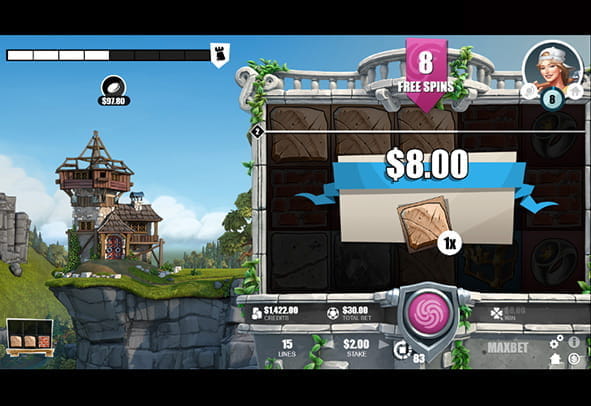 Ingame Screenshot vom Microgaming Slot Castle Builder 2