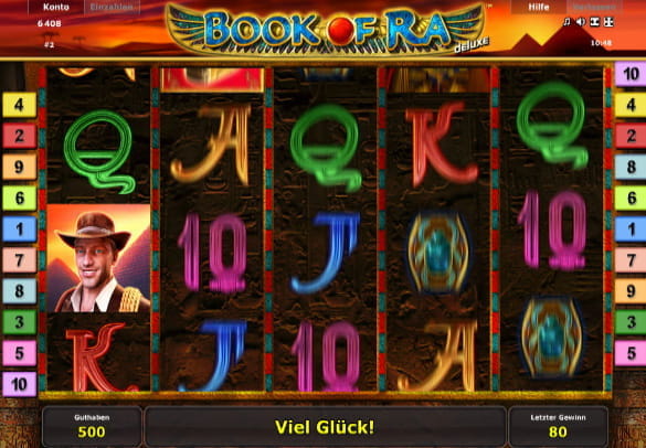 Das OVO Casino bietet auch Book of Ra an